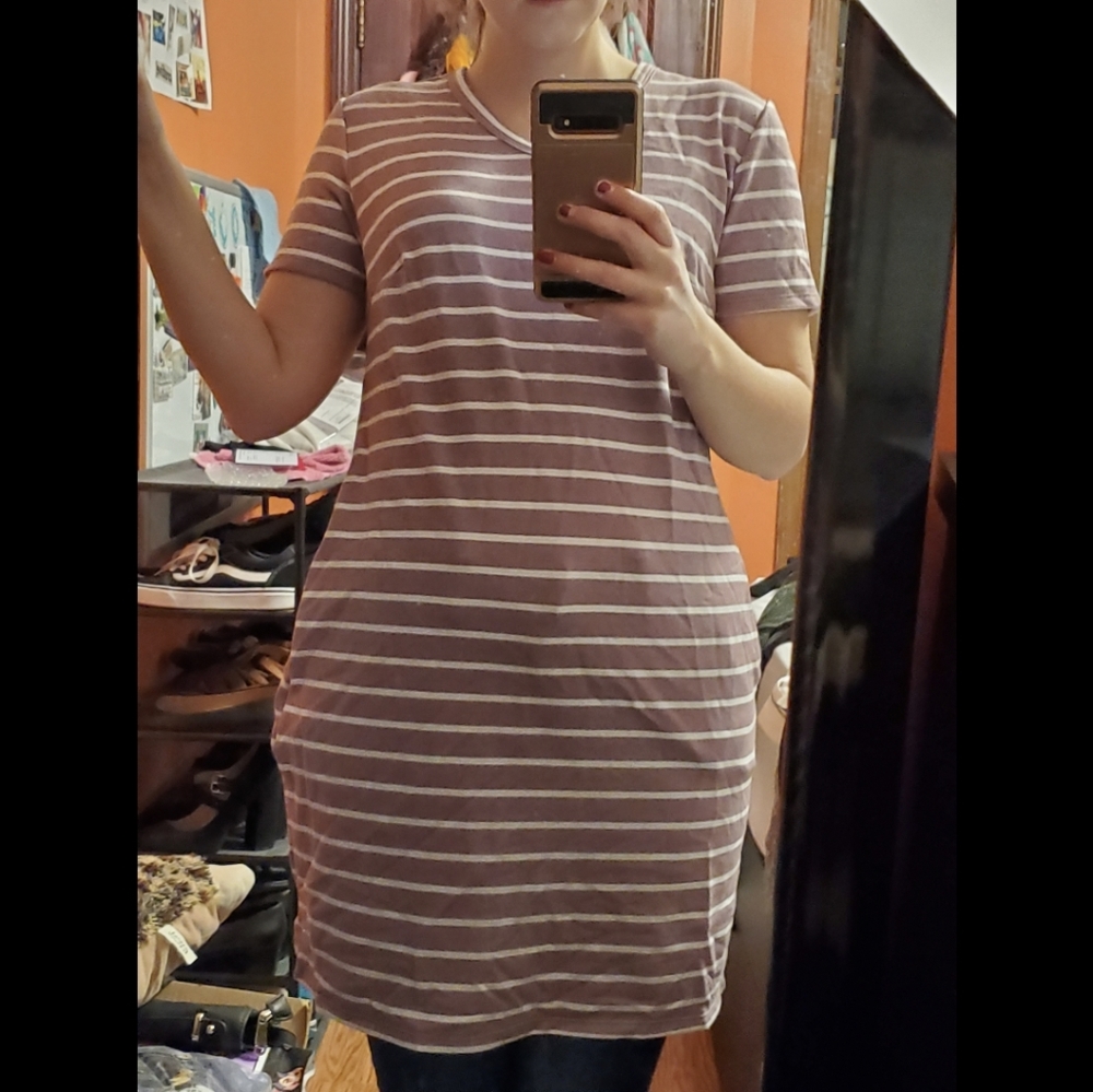 Pink Striped Dress